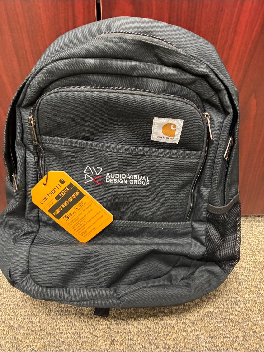 Carhartt Black Men's Backpack with Audio/Visual Design Group Logo